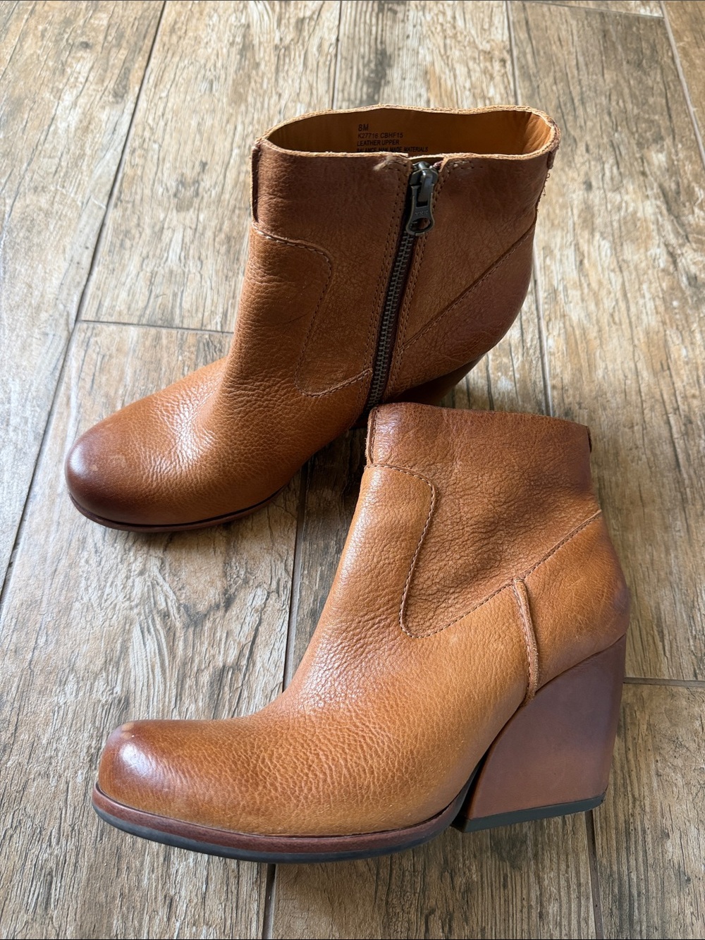 Kork Ease “Michelle” Wedge Booties leather 8